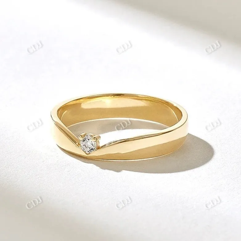 0.06CTW Wishbone Solo Natural Diamond Wedding Band