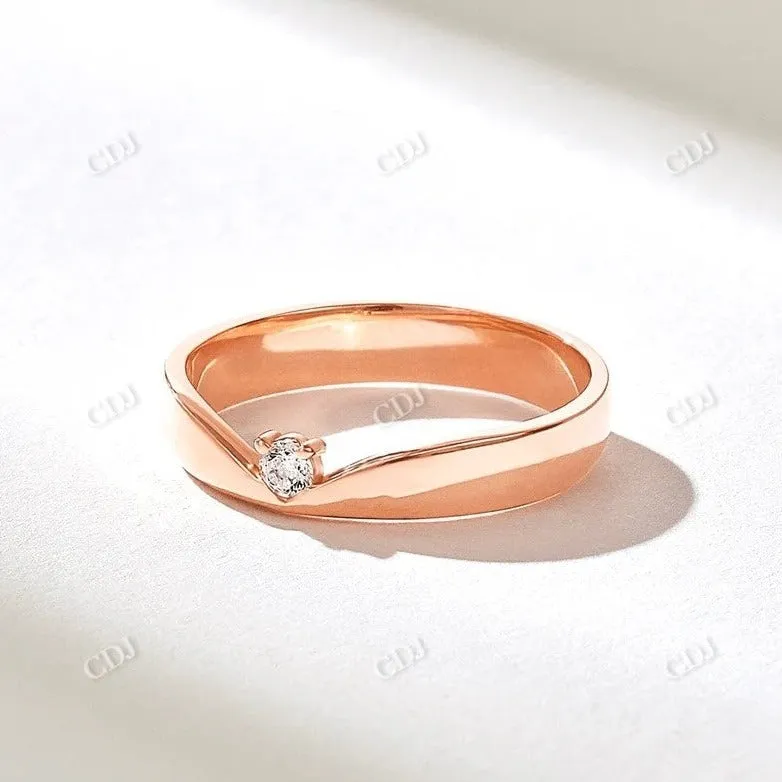 0.06CTW Wishbone Solo Natural Diamond Wedding Band