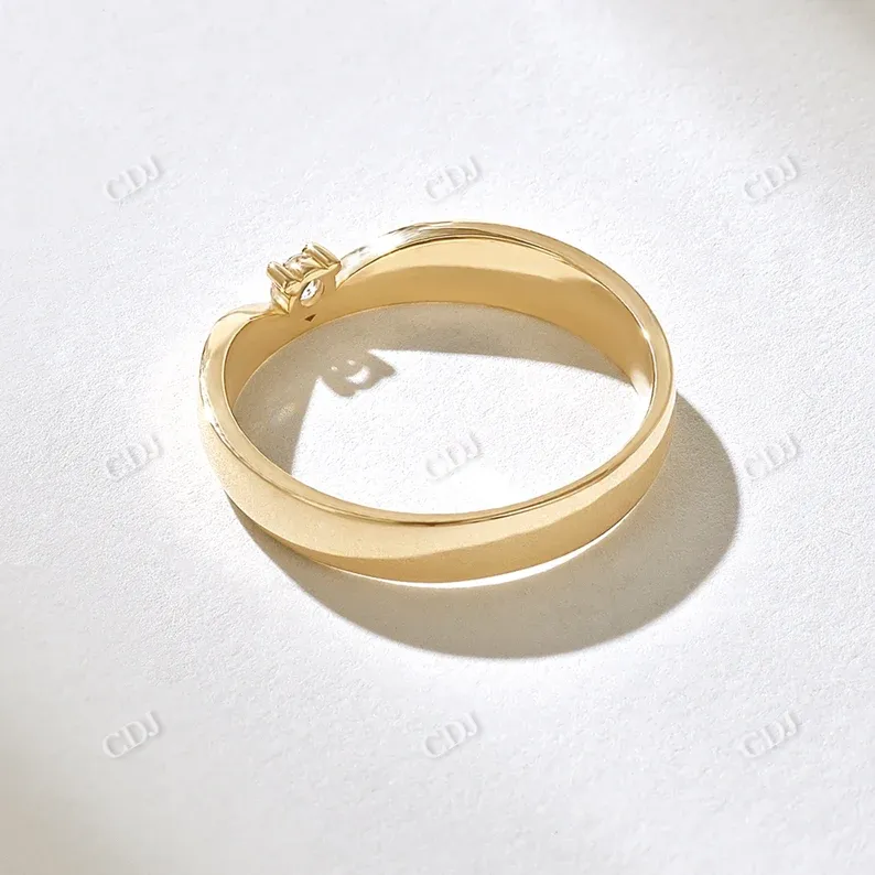 0.06CTW Wishbone Solo Natural Diamond Wedding Band