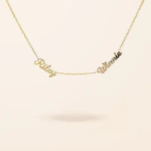 10K Gold Double Name Necklace