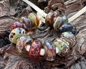 12 Fall Mix Lampwork Beads Mix SRA