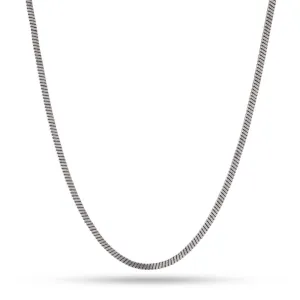 3mm Stainless Steel Snake Chain - Vintage Silver