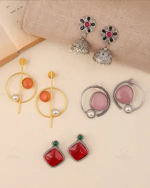 Agrima Combo Earring Set - wxo