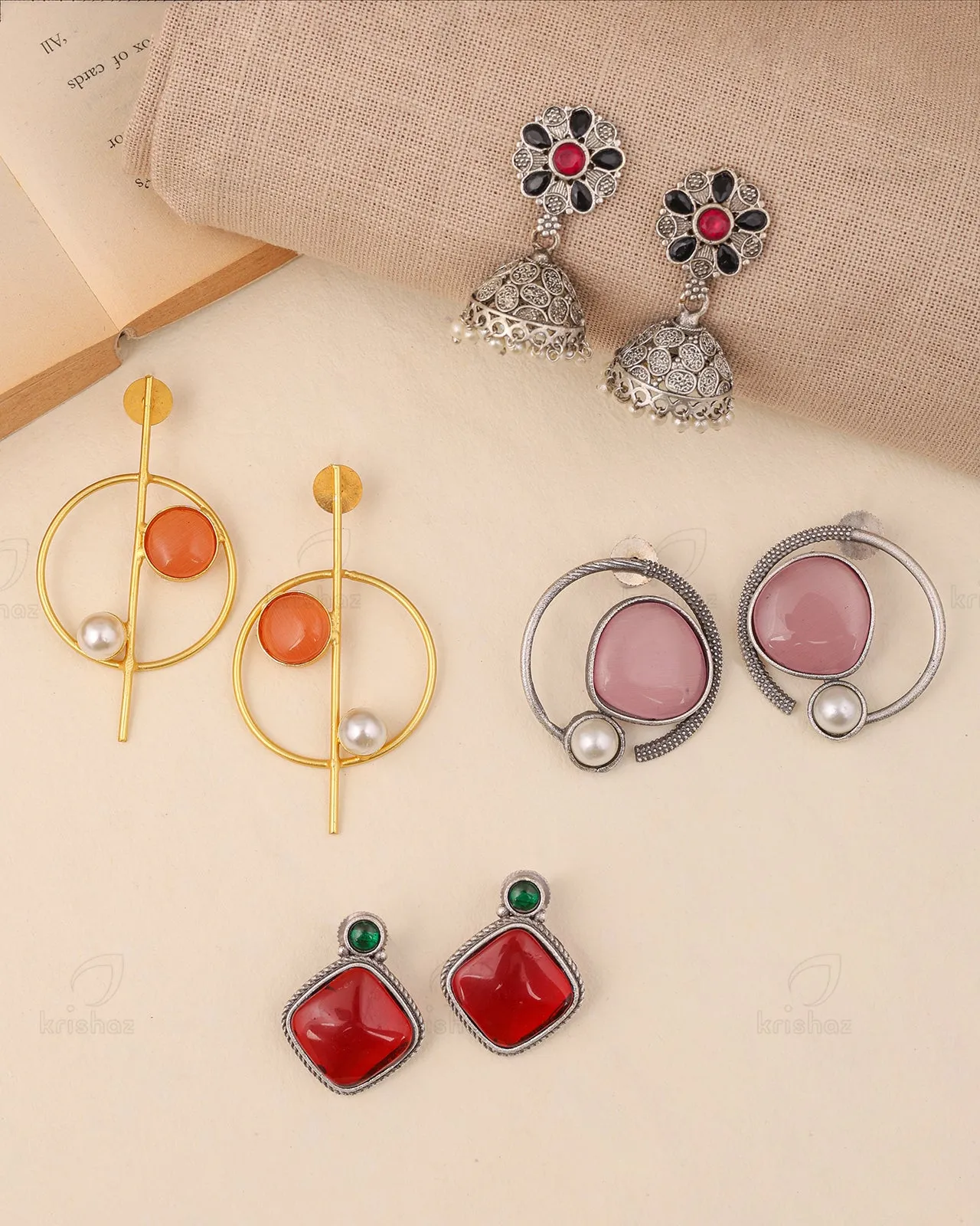 Agrima Combo Earring Set - wxo