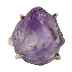 Amethyst Ring Never Been Better Rough Gem in Sterling Silver