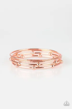 Beauty Basic Copper Bangle Bracelet Set - Paparazzi Accessories