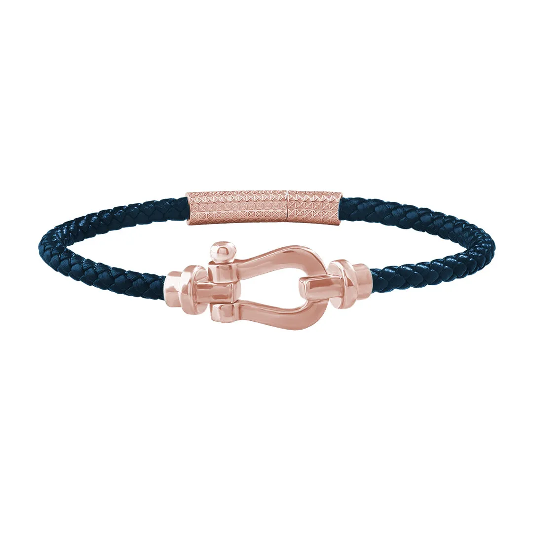 Buckle Leather Bracelet in Gold