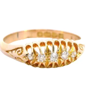 Captivating 18ct Gold Old Mine Cut Diamond Ring - A Tale of Romance & Elegance