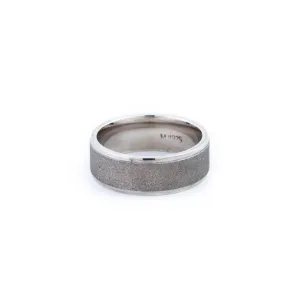 Edged Sterling Silver Band