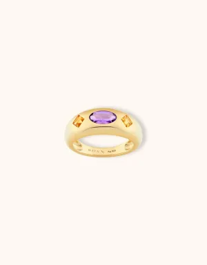 Ezra - Citrine and Amethyst Ring