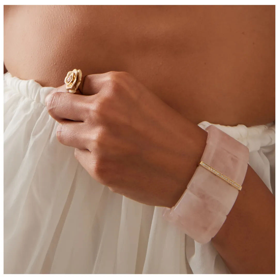 Large Rose Quartz Bracelet