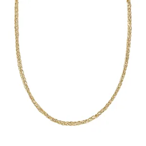 Minimalist Wheat Chain Necklace in Gold