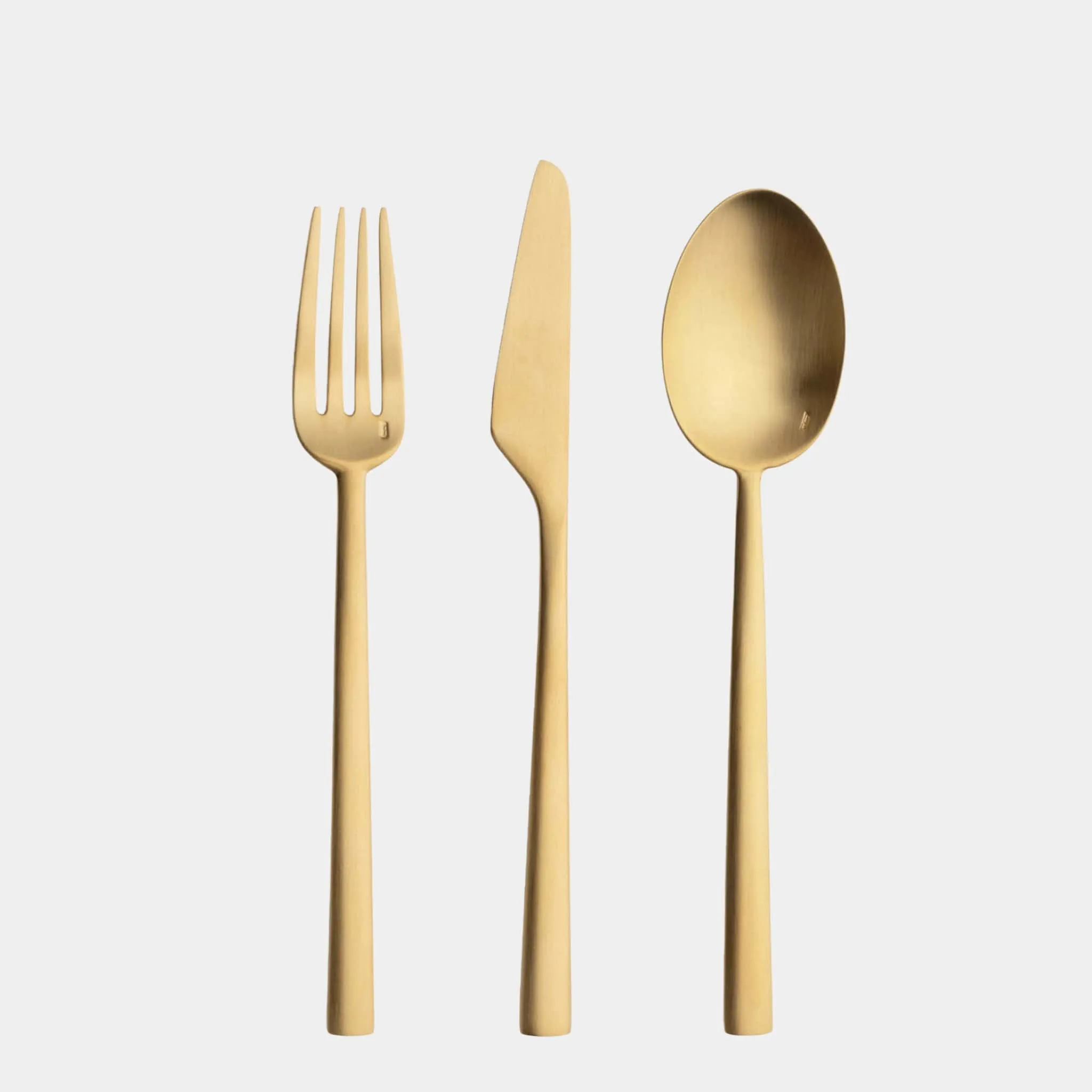 Modern Matte Gold 5-Piece Place Setting