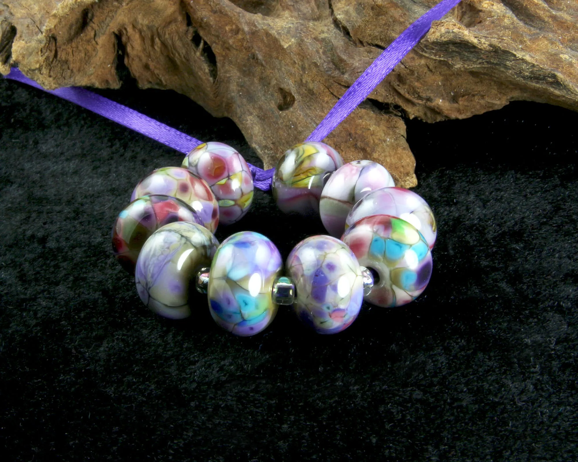 Mosaic Mix Lampwork Beads Set SRA