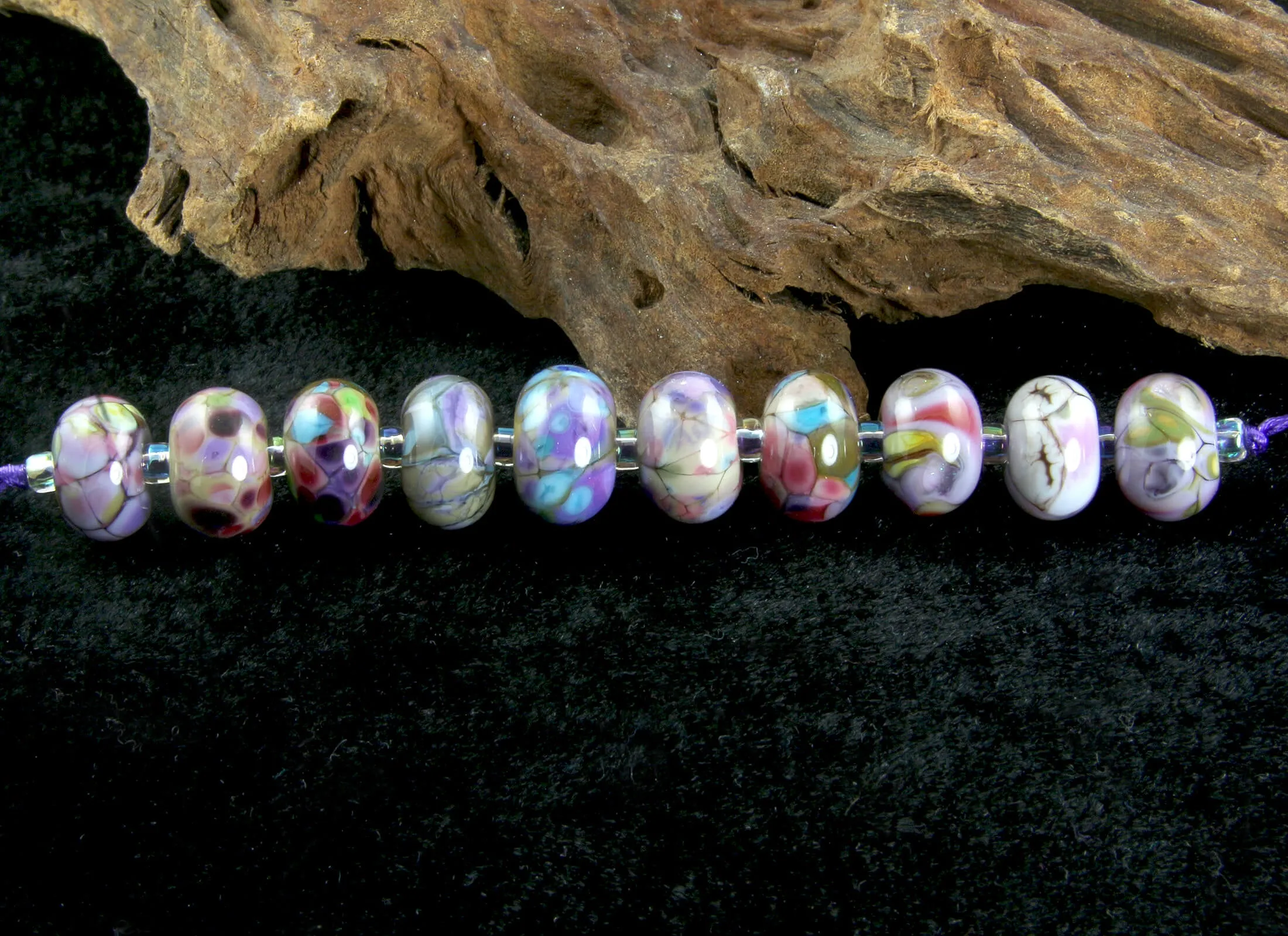 Mosaic Mix Lampwork Beads Set SRA