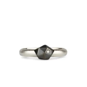 Oxidized Tiny Fragment Ring with Diamond