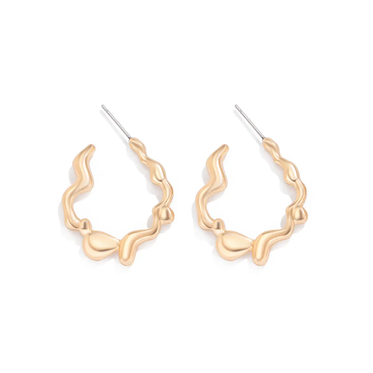 Pre Order: Creative Lava Geometric Heart-Shaped Asymmetrical Earrings