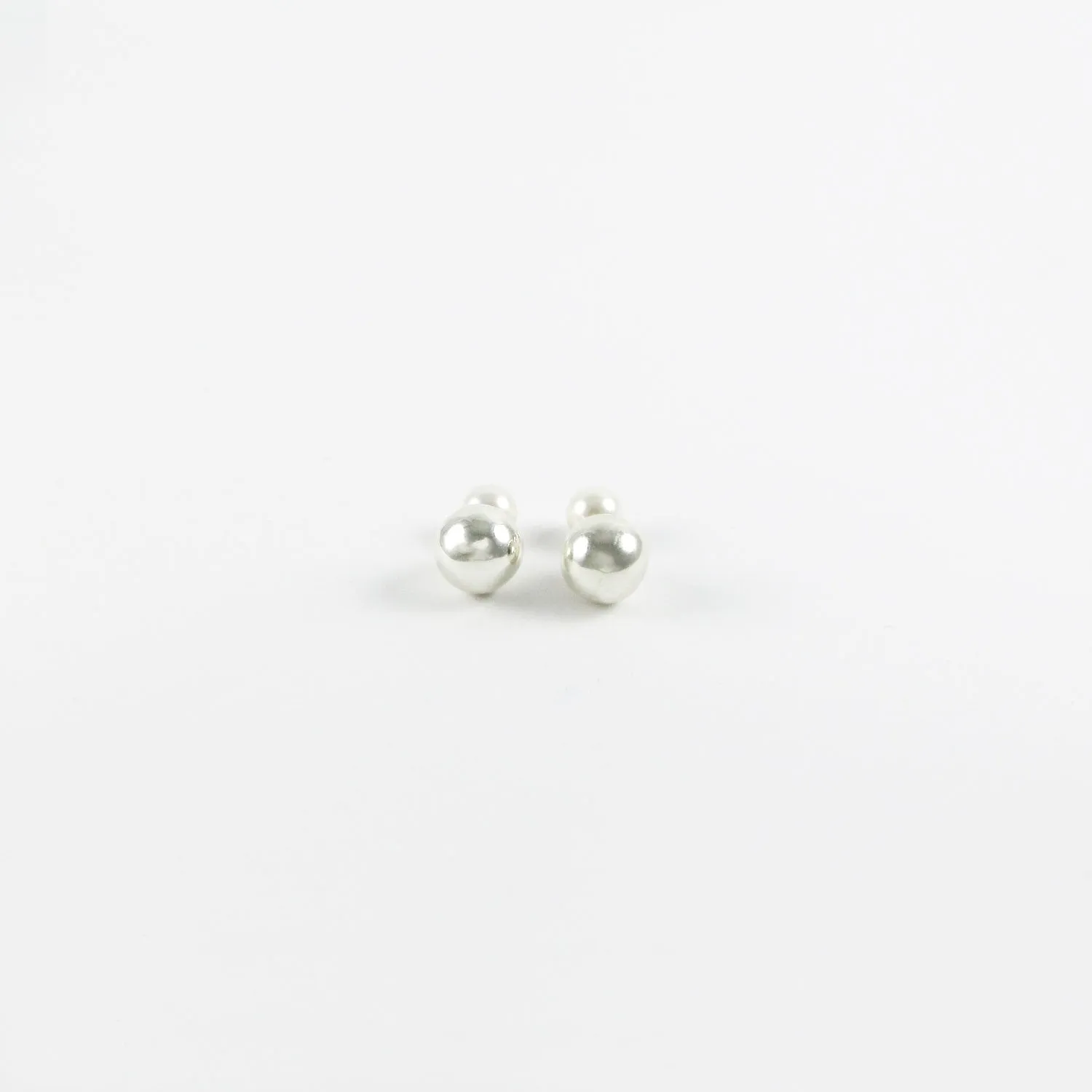 Silver & Pearl Reversible Studs - 2 Options Available