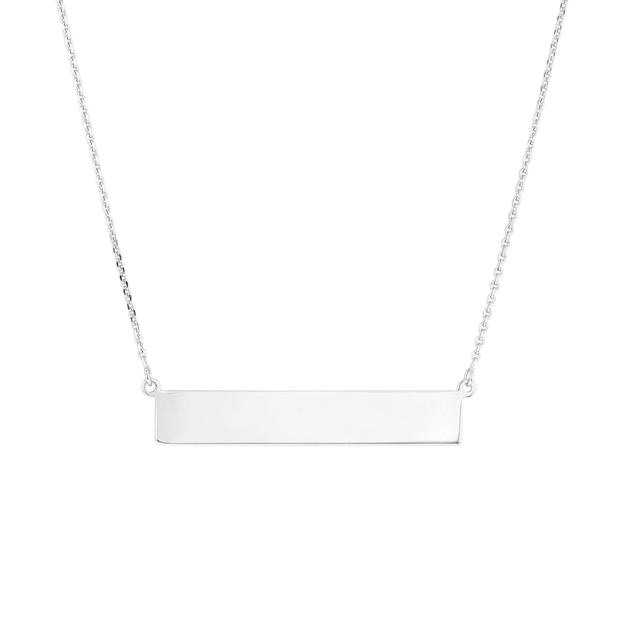 Silver Horizontal Bar Necklace