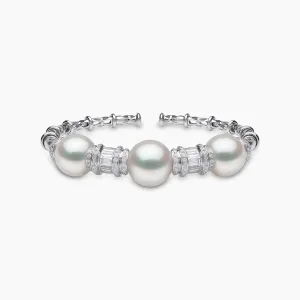 Starlight 18K Gold South Sea Pearl and Diamond Bangle