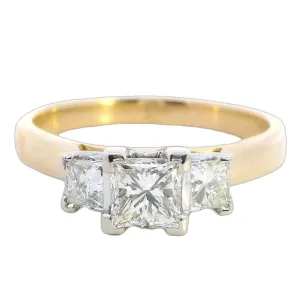 Valentine's Elegance: Timeless 18ct Yellow & White Gold Diamond Ring