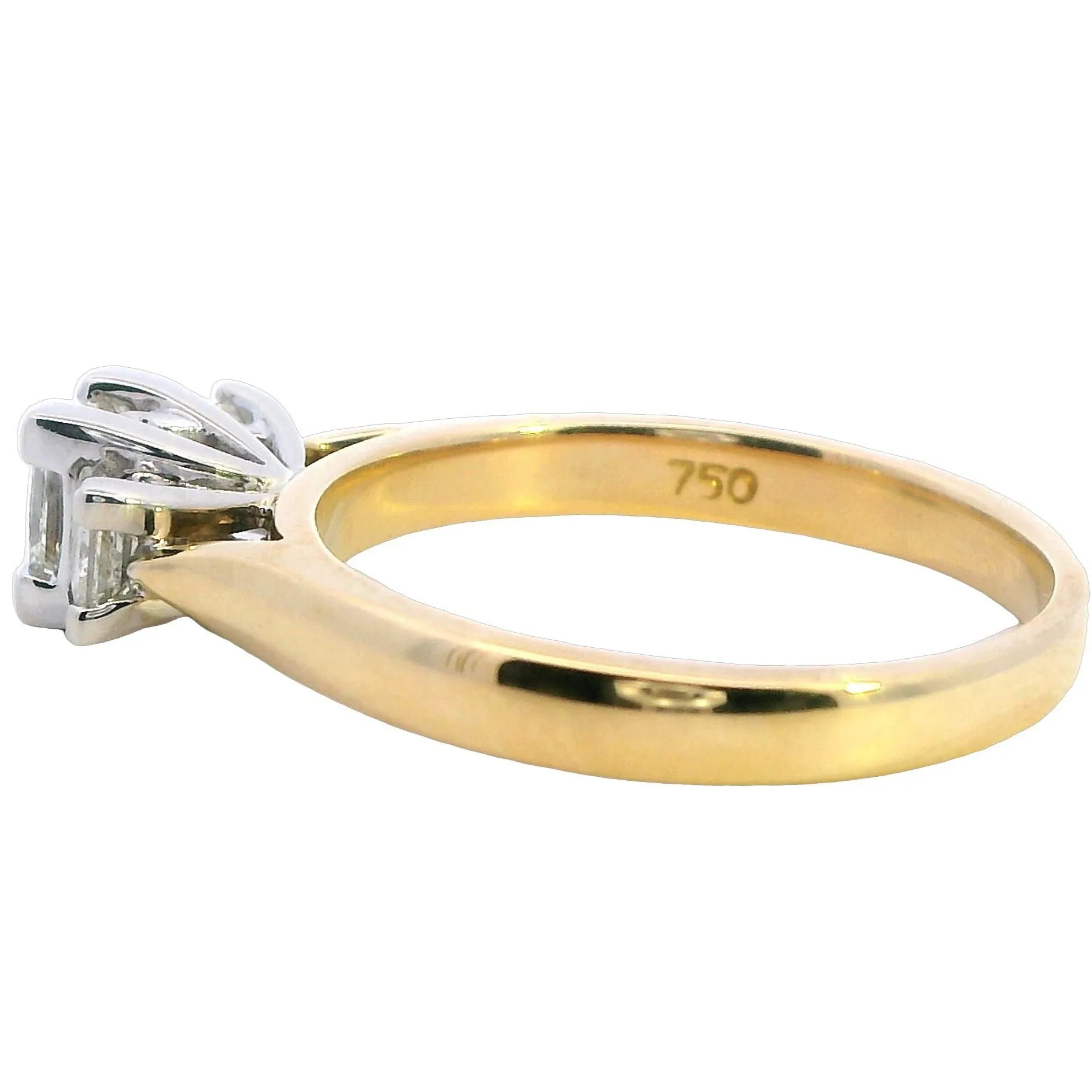 Valentine's Elegance: Timeless 18ct Yellow & White Gold Diamond Ring